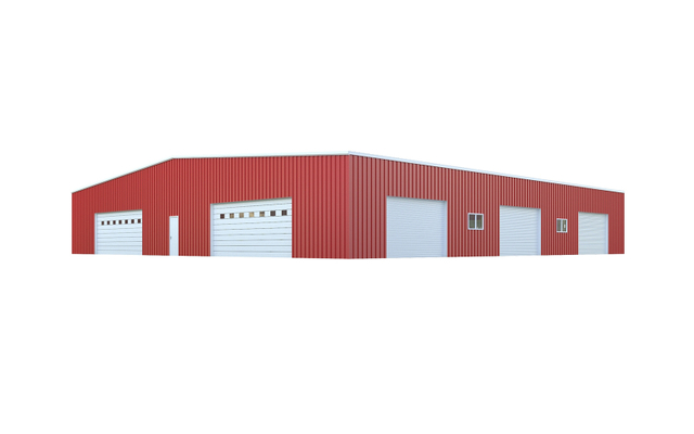 custom red Industrial steel building warehouse
