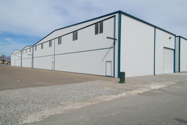 conventional grey Industrial steel building warehouse