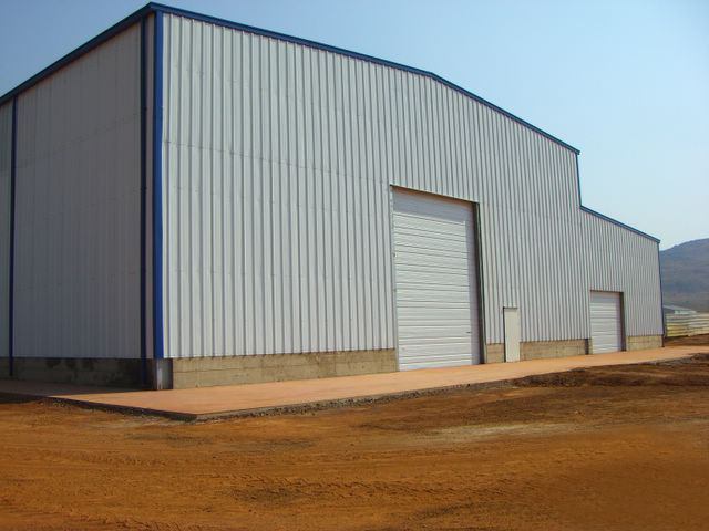 large white Commercial steel building multi storey